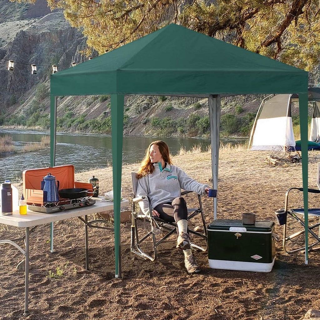 Clipop Portable 10x10ft Pop Up Gazebo, Instant Canopy Waterproof Anti-UV Shelter with 4 Side Panels & Carry Bag,Blue