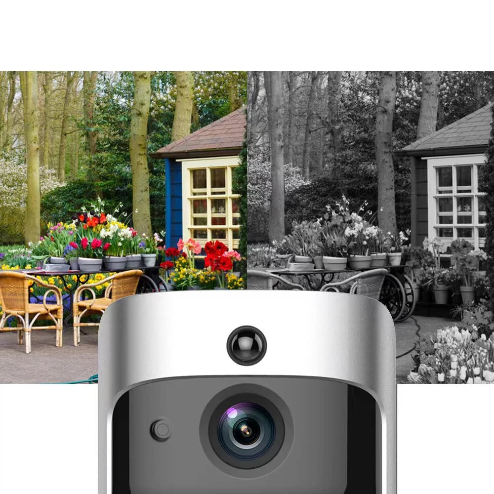 2PCS Ring & Video Doorbell with Camera Wireless WiFi Security Phone Bell 720PHD Video Doorbell Camera, Wireless Doorbell Camera with Chime