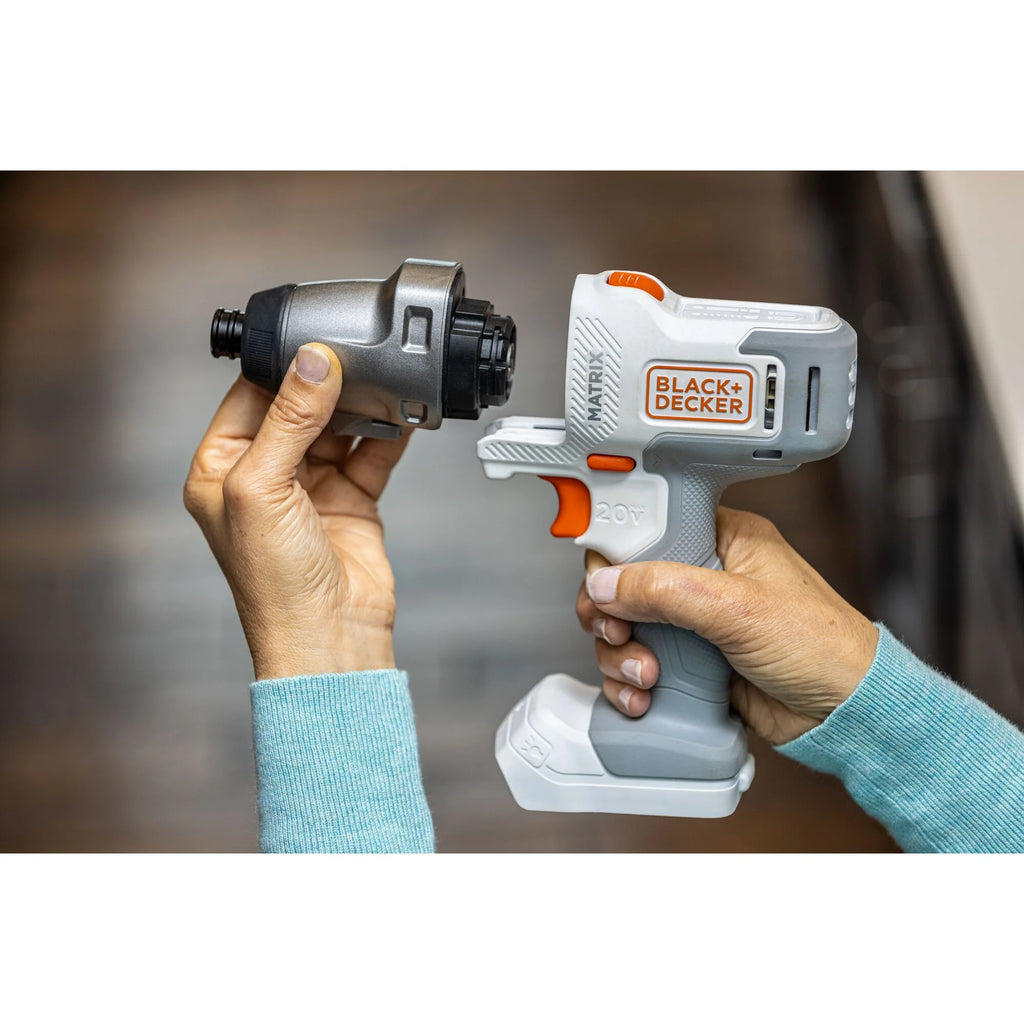 BLACK+DECKER 20V MAX* Matrix Cordless Combo Kit, 6-Tool, White And Orange, (BDCDMT1206KITWC)