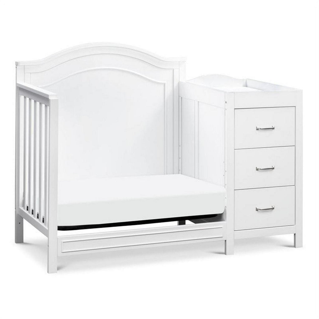 DaVinci Charlie 4-in-1 Convertible Mini Crib &amp; Changer in White