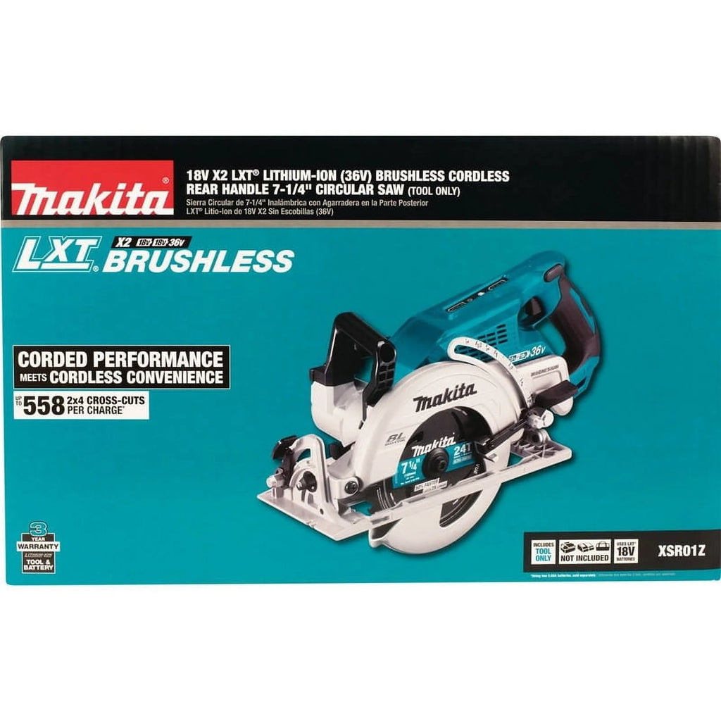 Open Box Makita 18V 7-1/4 in. Cordless Brushless Circular Saw Tool Only