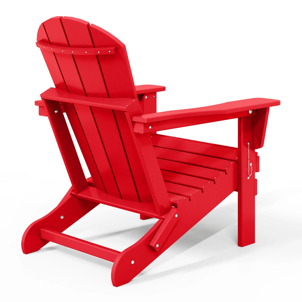 Westintrends Outdoor Folding HDPE Adirondack Chair, Patio Seat, Weather Resistant, Dark Brown
