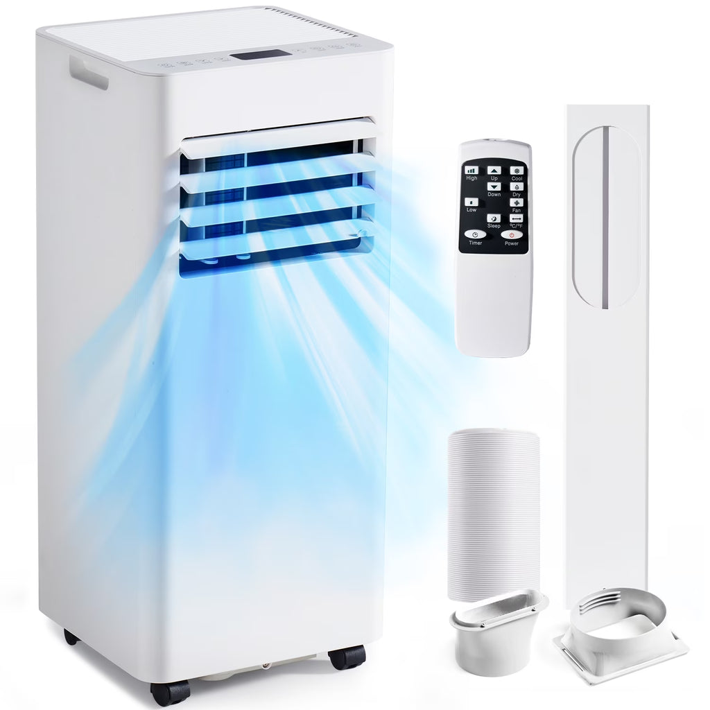 Bapipro 10,000 BTU Smart Portable AC - WiFi/Remote, 4-in-1 for 300 Sq.Ft, 24H Timer, Window Kit, 55dB, ETL Certified
