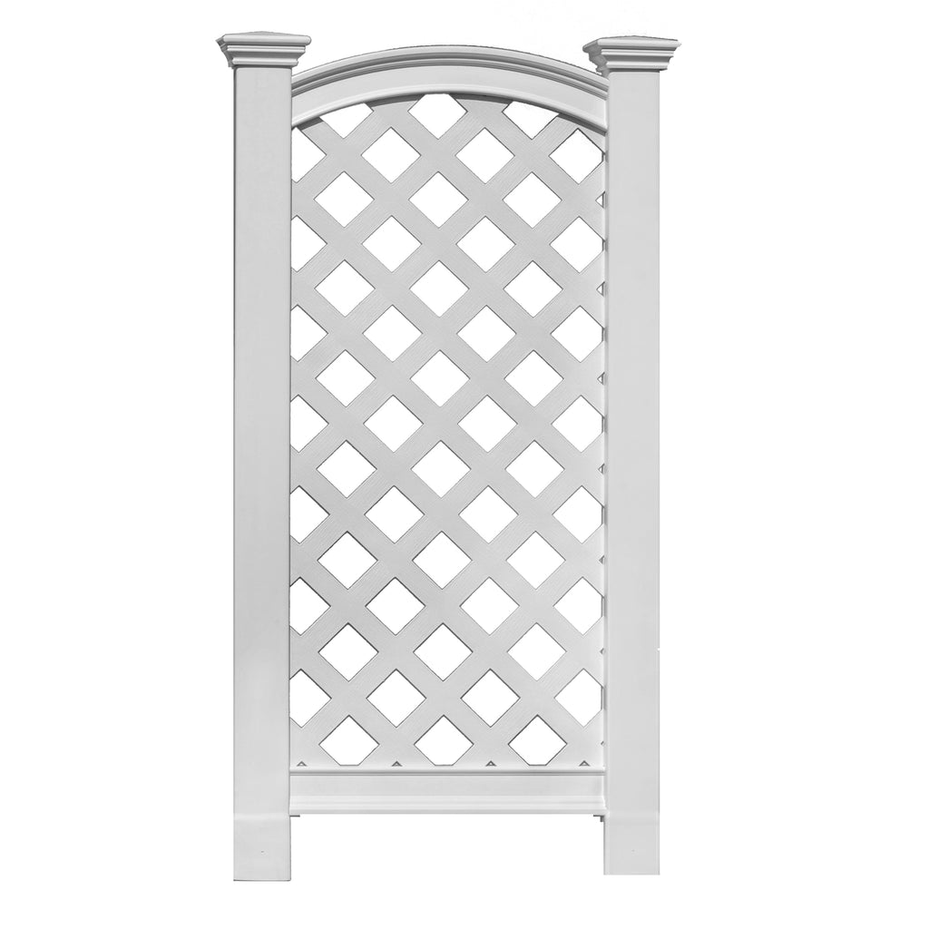 Vita 24"L x 56"H Luxembourg Vinyl Privacy Screen, White, VA68199
