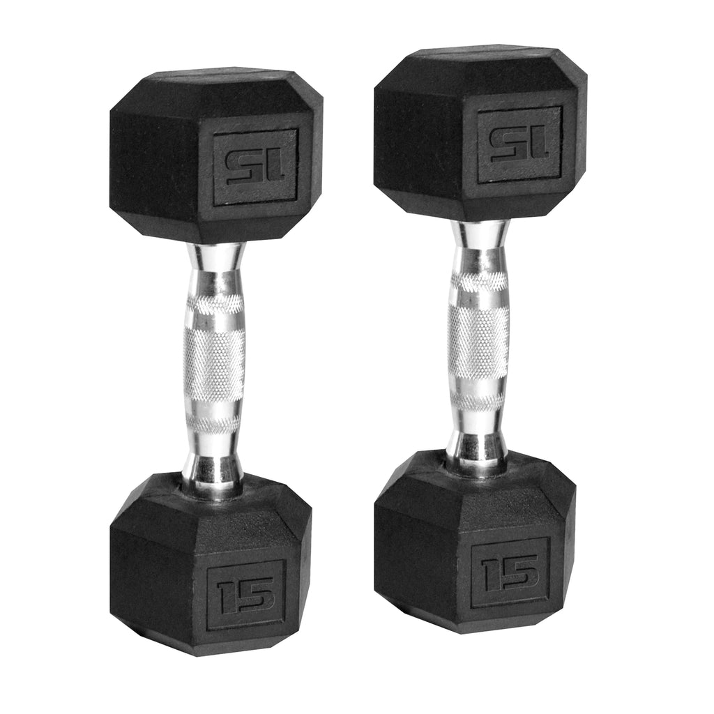 CAP 150lb Rubber Hex Dumbbell Set
