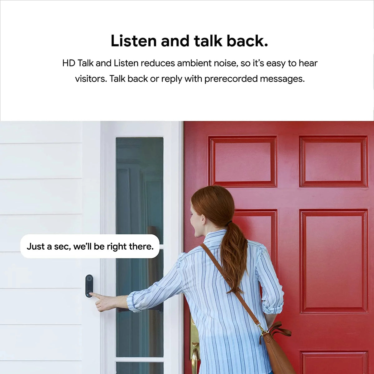Google Nest Doorbell (Wired) Smart Wi-Fi Video Doorbell with 24/7 Cloud Recording and Video History (Requires Nest Aware)