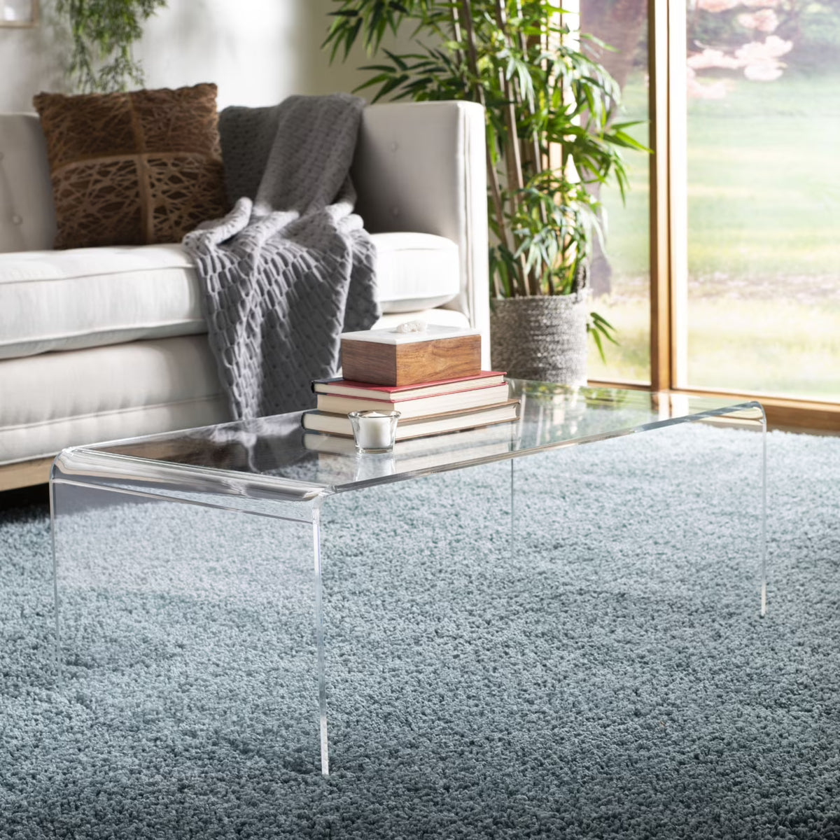 SAFAVIEH Atka Acrylic Coffee Table Clear