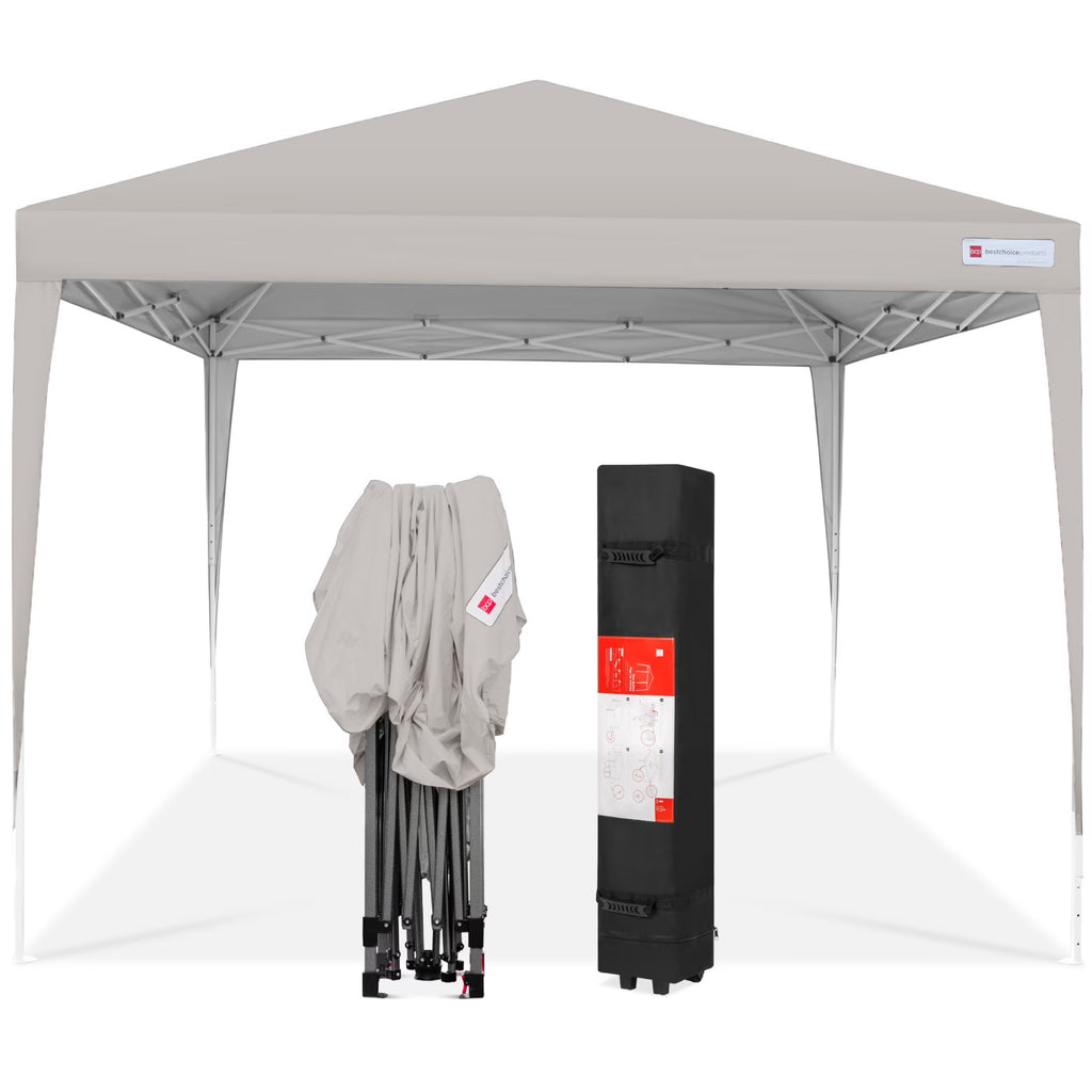 Best Choice Products 10x10ft Pop Up Canopy Outdoor Portable Adjustable Instant Gazebo Tent w/ Carrying Bag - White