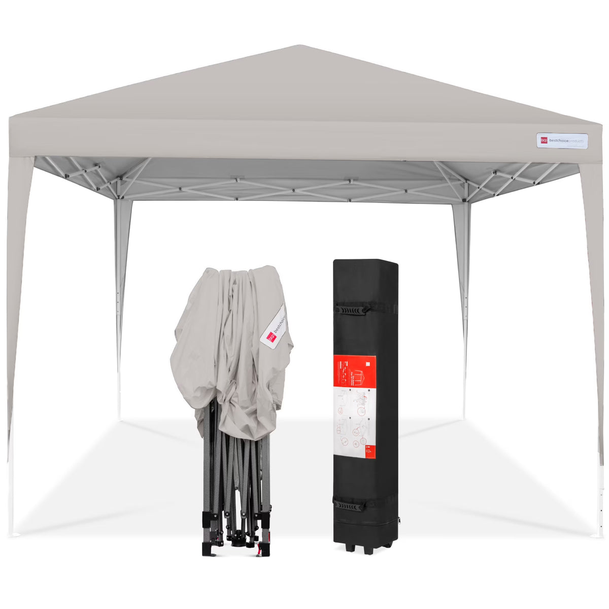 Best Choice Products 10x10ft Pop Up Canopy Outdoor Portable Adjustable Instant Gazebo Tent w/ Carrying Bag - White