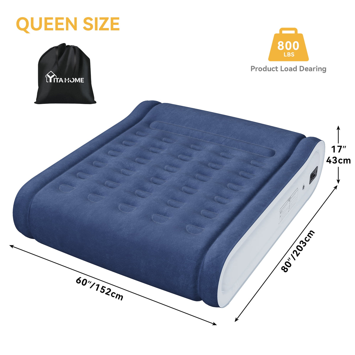 Dextrus Twin Air Mattress,Luxurious Velvet Surface, Unsurpassed Body Support, Ergonomic Design with Integrated Pillow, Emergency Repair Kit, and Rapid Inflation/Deflation