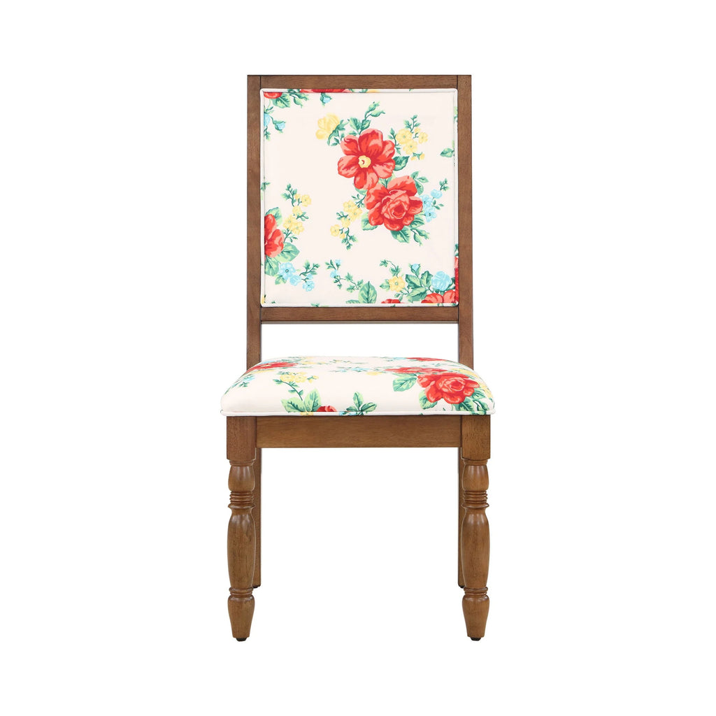 The Pioneer Woman Vintage Floral Dining Chairs Made With Solid Wood Frame, Set of 2
