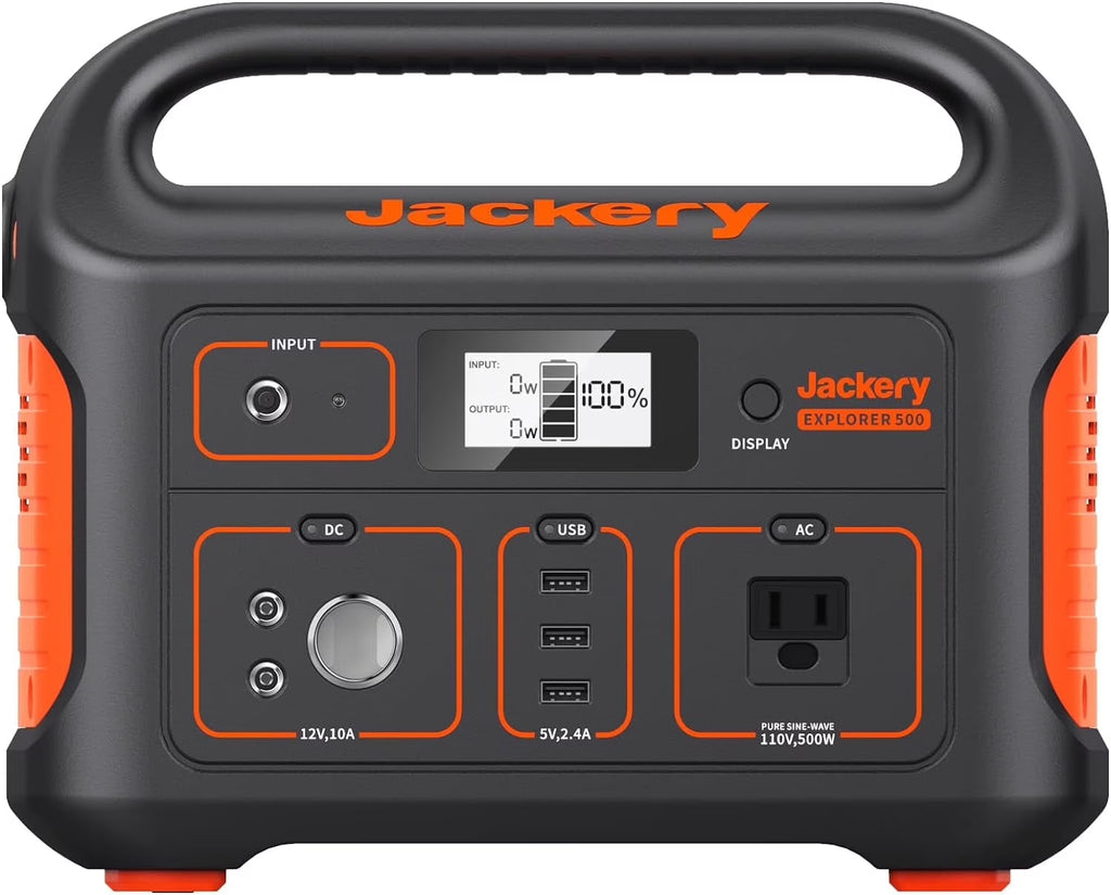 Jackery Portable Power Station Explorer 500, 500W Continuous/1000W Peak Portable Power Stations