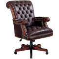 Calloway Tufted Adjustable Height Office Chair Dark Brown