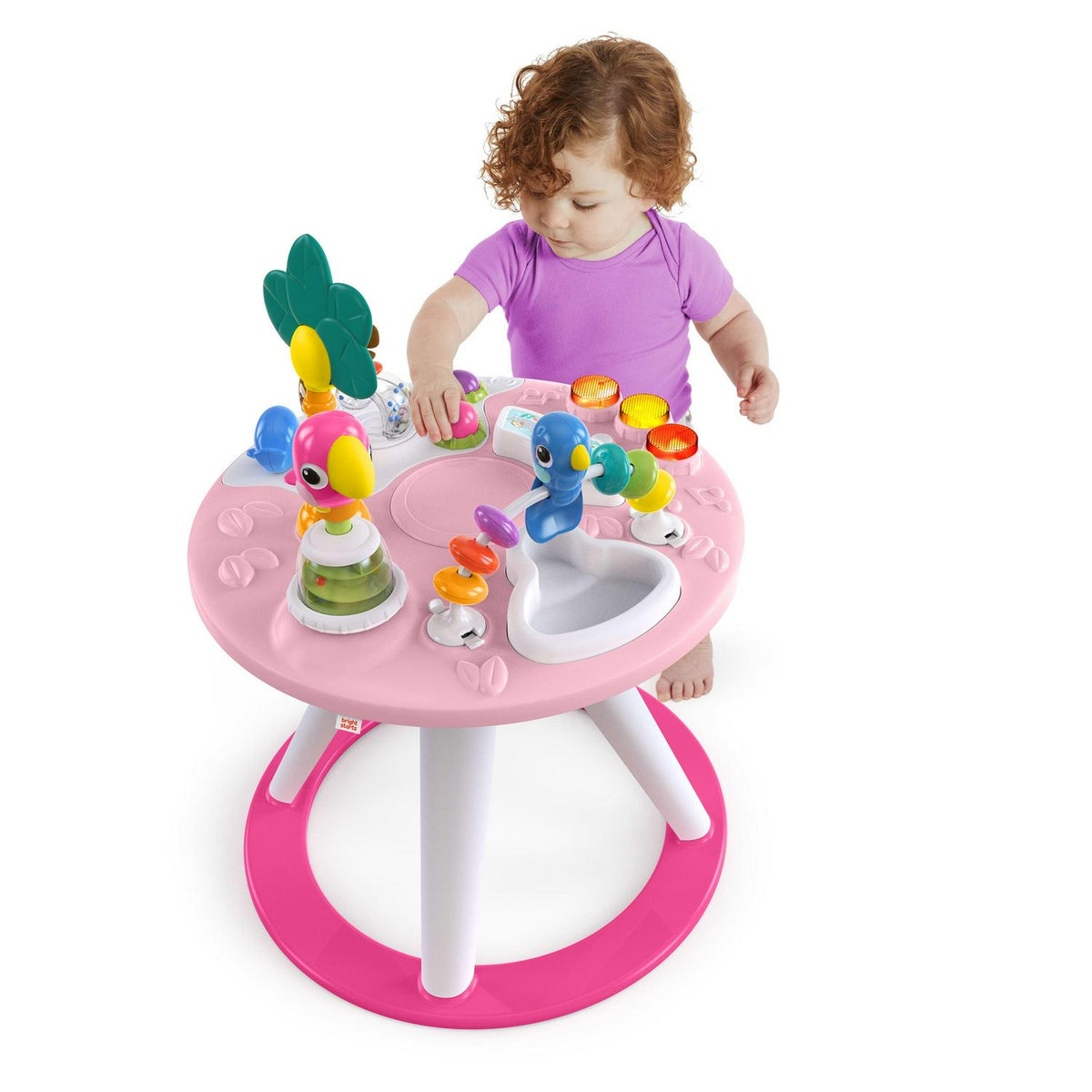 Bright Starts Around We Go 2-in-1 Walk-Around Baby Activity Center &amp; Table. Tropic Coral. Age 6 Months+