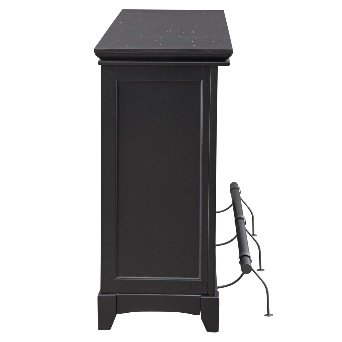 Steve Silver Garcia Pub Style Traditional Home Bar with Silverstone Top, Black