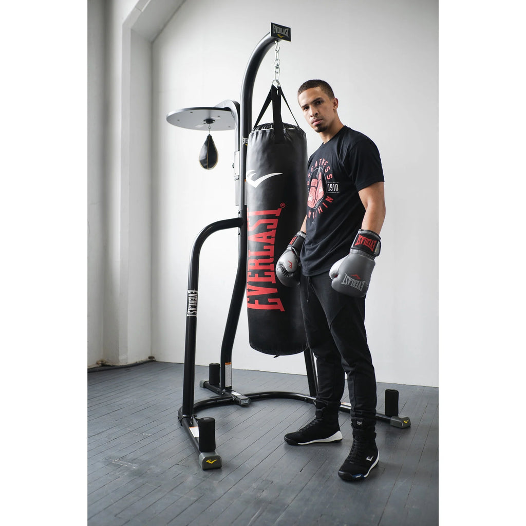 Everlast Dual Station Heavy Duty Powder Coated Steel Heavy and Speed Bag Stand