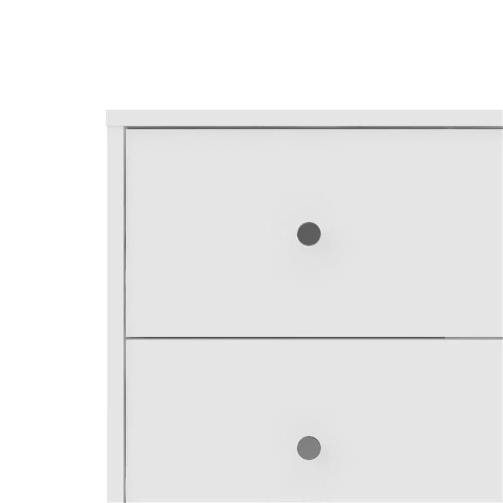 Pemberly Row 4 Pieces Set of Modern Wood Bedroom Furniture in White Finish