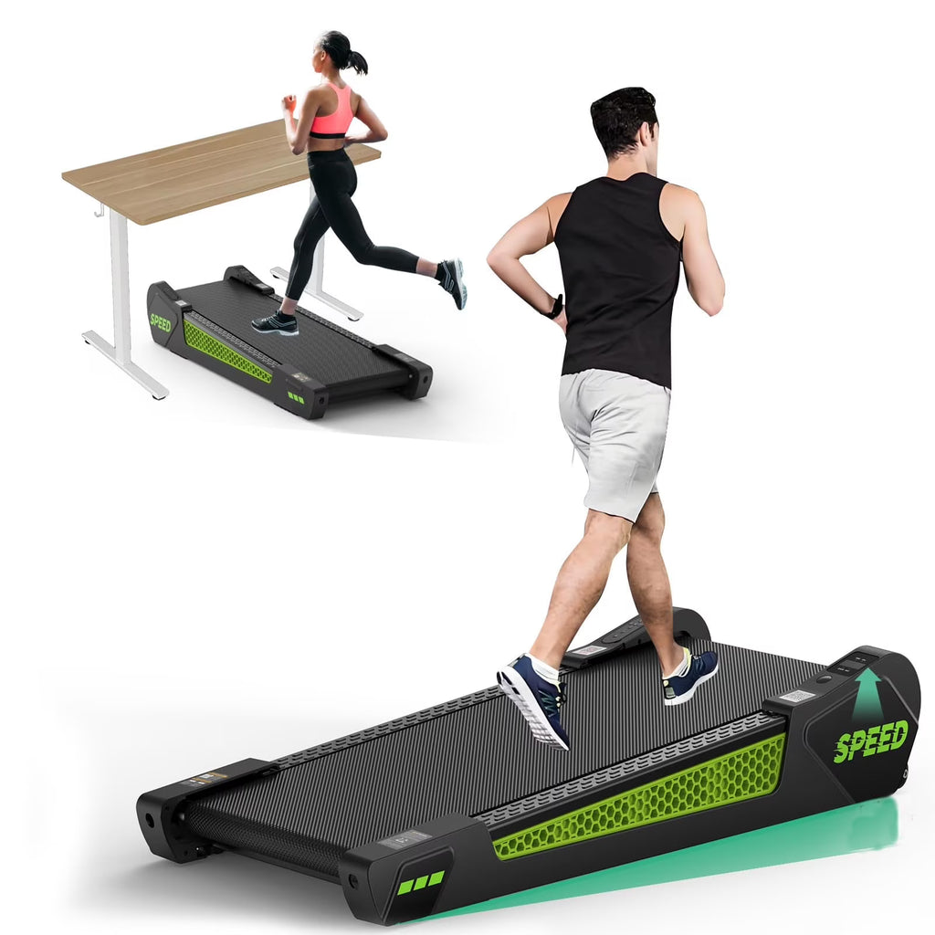 [TREADMILL CLEARANCE] FYC 2.5HP Folding Treadmill with Adjustable Height Desk & Incline - Compact Electric Treadmill Bluetooth Speaker for Running Walking Foldable Portable  (Silver)
