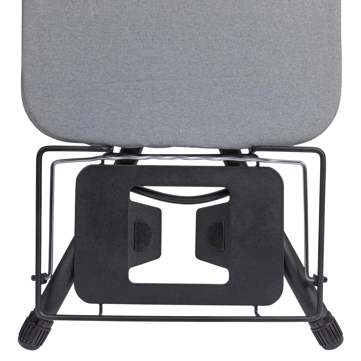 Household Essentials Wide Mega Ironing Board 4-Leg, Steel Top Pressing Station, Heat-Resistant Fiber Pad and Cotton Cover, Includes Sleeve Board and Iron Rest with Hanger Bar, Silver Frame