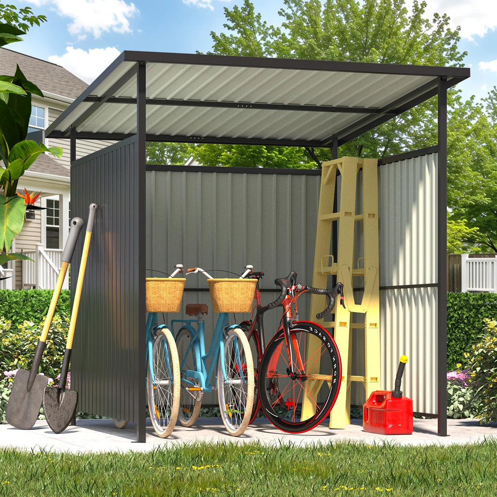 AECOJOY 6' x 6' Hardtop Gazebo Outdoor Pergola For Garden, Patio, Backyard-?Dark Gray