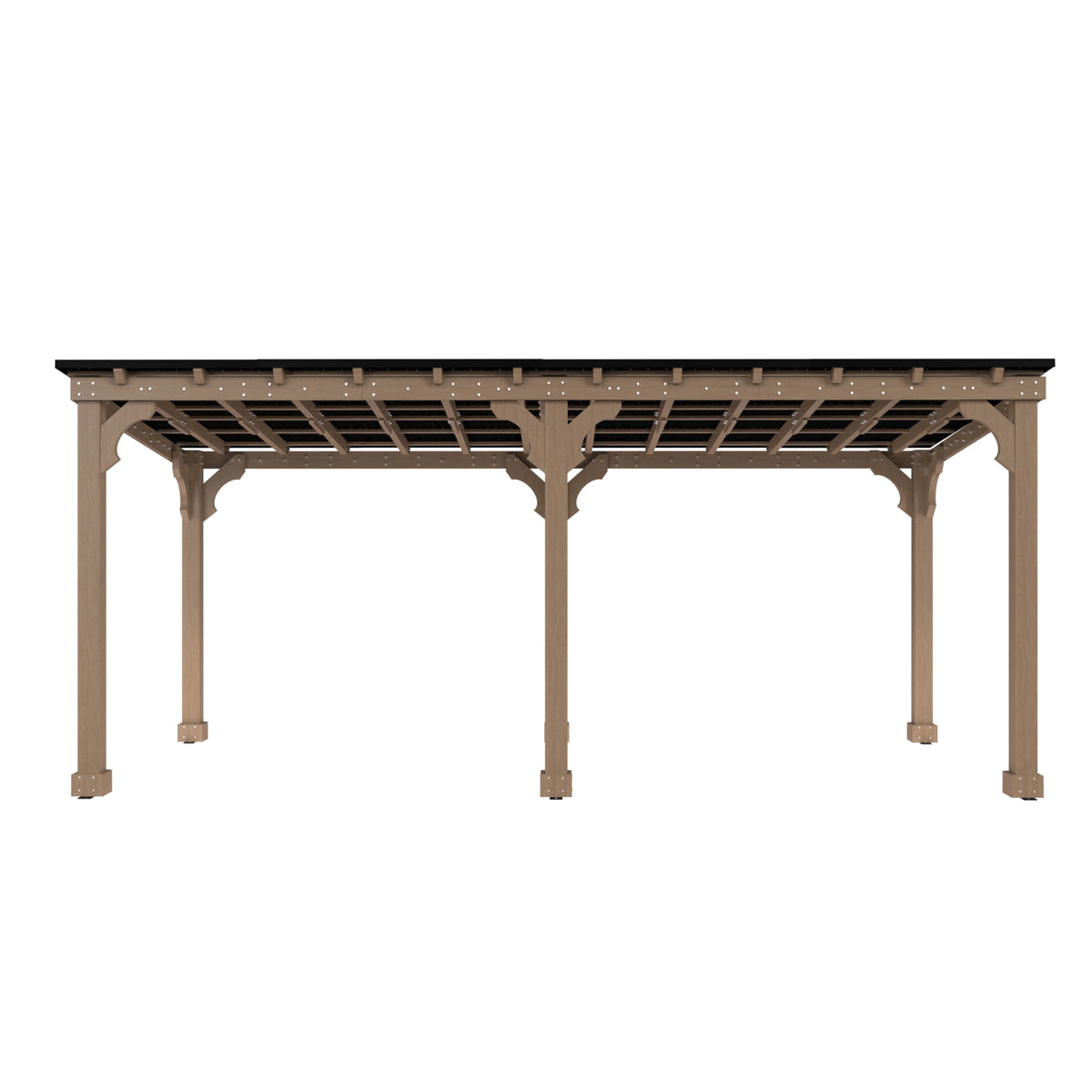 VEIKOUS 8' x 5' Outdoor Hardtop Gazebo, BBQ Grill Gazebo w/ Workstation Shelves for Lawn, Garden, Deck