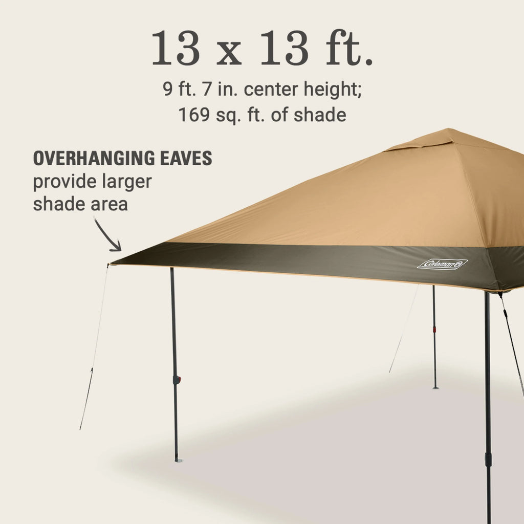 Coleman Oasis™ 13' x 13' x 9.7' Brown Straight Leg Pop Up Outdoor Canopy Sun Shelter Tent