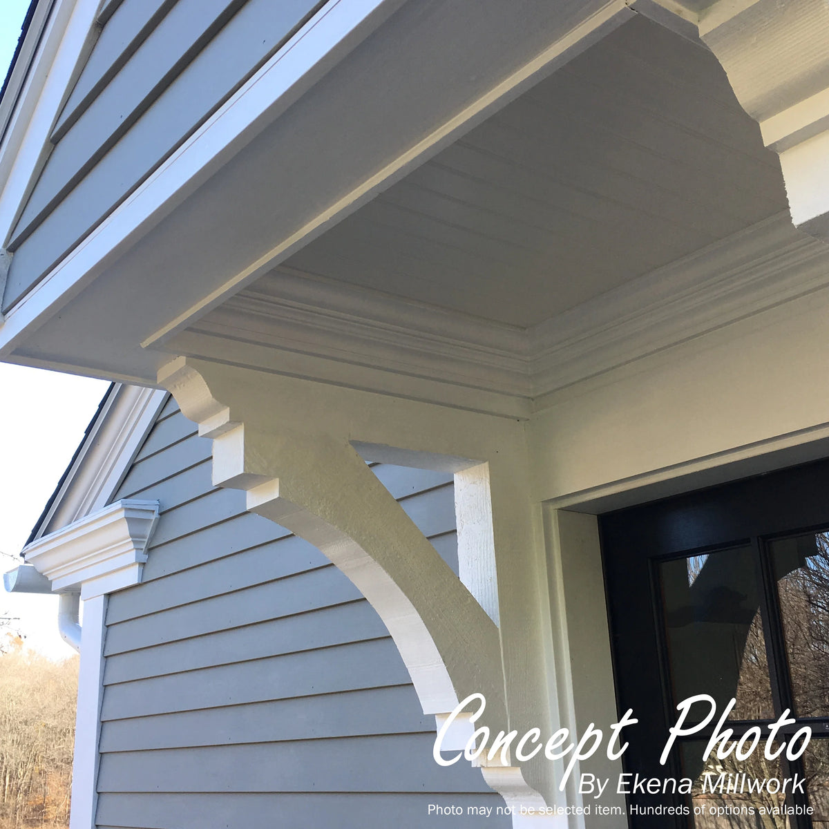Ekena Millwork 4"W x 18"D x 18"H Thorton Traditional Rough Sawn Bracket, Western Red Cedar
