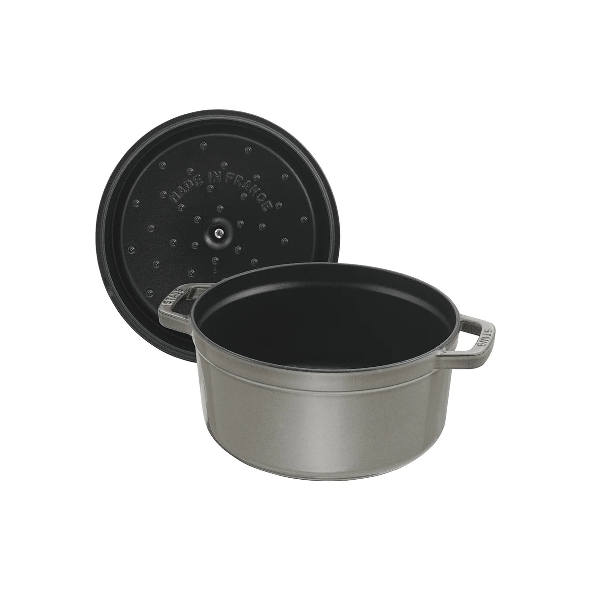 Staub Cast Iron 7-qt Round Cocotte - Grenadine