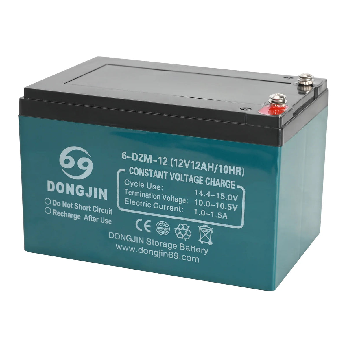 5 Pack 6-DZM-12 12V 12Ah Sealed Lead Acid Rechargeable Battery + 60V Battery ch + Charging Port for Electric Bikes, Scooters, Go Karts, ATVs, Dirt Bikes - Maintenance-Free, Ready to Use