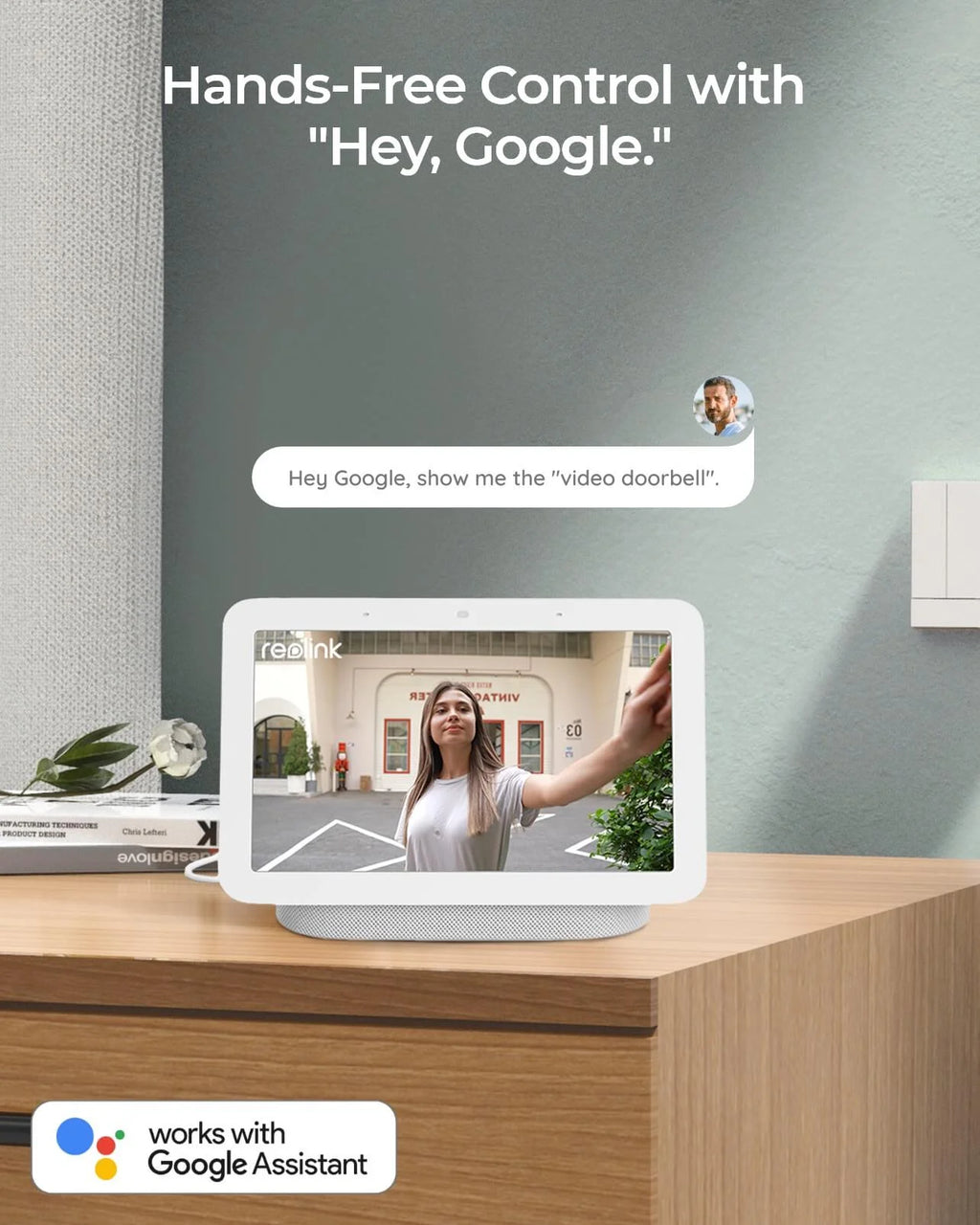 Reolink 2pcs Doorbell Camera 5G/2.4GHz WiFi Chime, 5MP Night Vision, 180 Motion Human Detection, 2 Way Talk, Local Storage Google Assistant