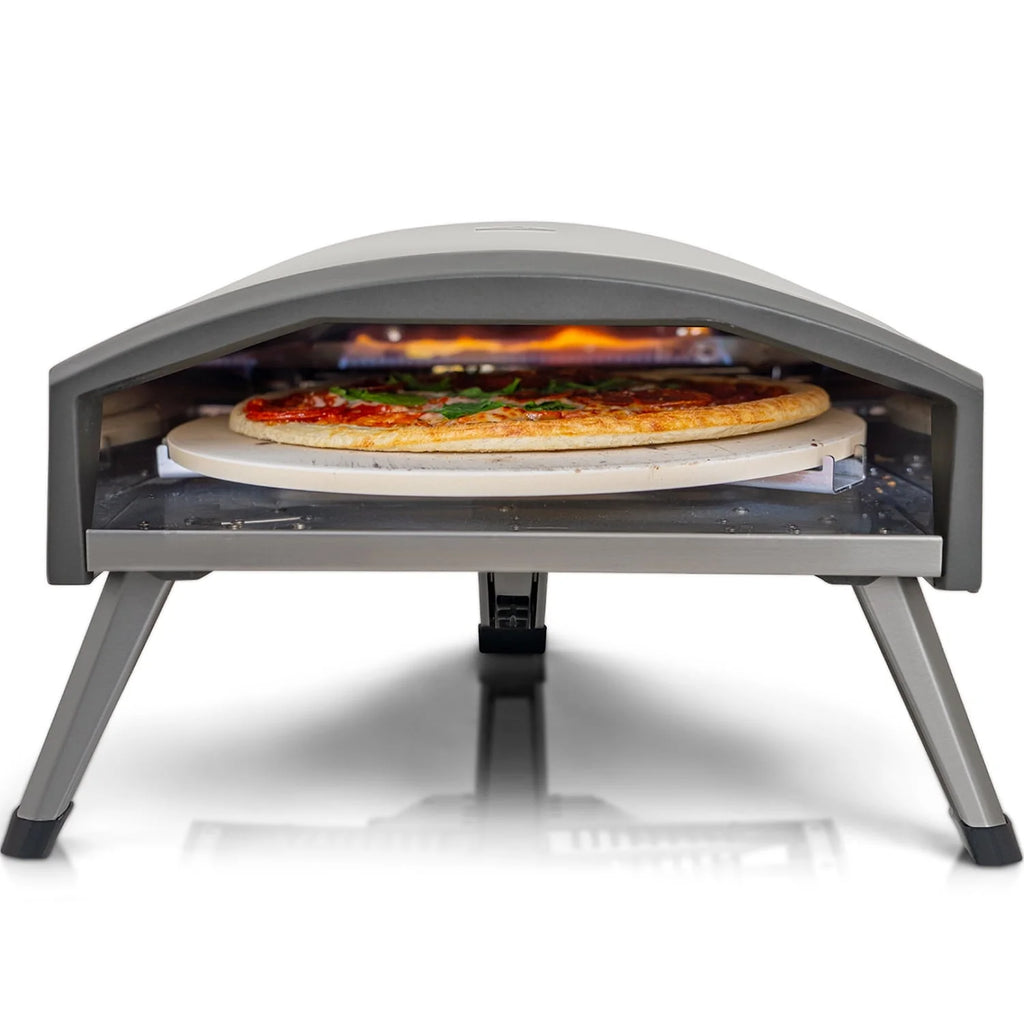 Deco Chef Outdoor Gas Pizza Oven, Portable Collapsable Design, Hassle-Free Self-Rotating Baking Stone, Accessories, Stainless Steel
