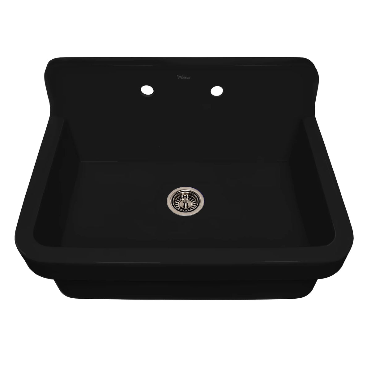 Whitehaus Old Fashioned Country Fireclay Utility Sink with High Backsplash