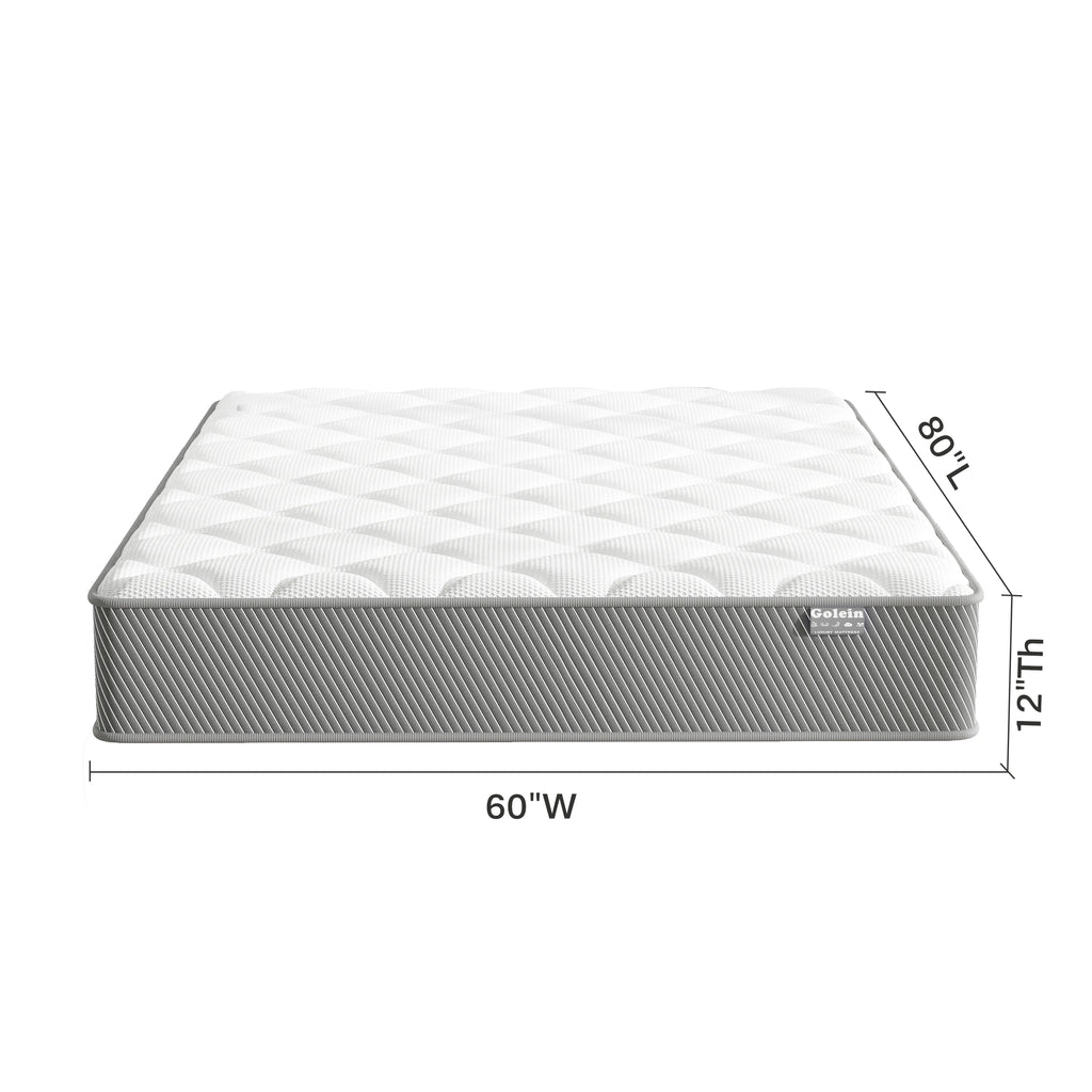 Queen Size Mattress, 12 Inch Memory Foam Hybrid Mattress Full Size in a Box, Back Pressure & Pain Relief, Medium Firm Mattresses, Motion Isolation,CertiPUR-US