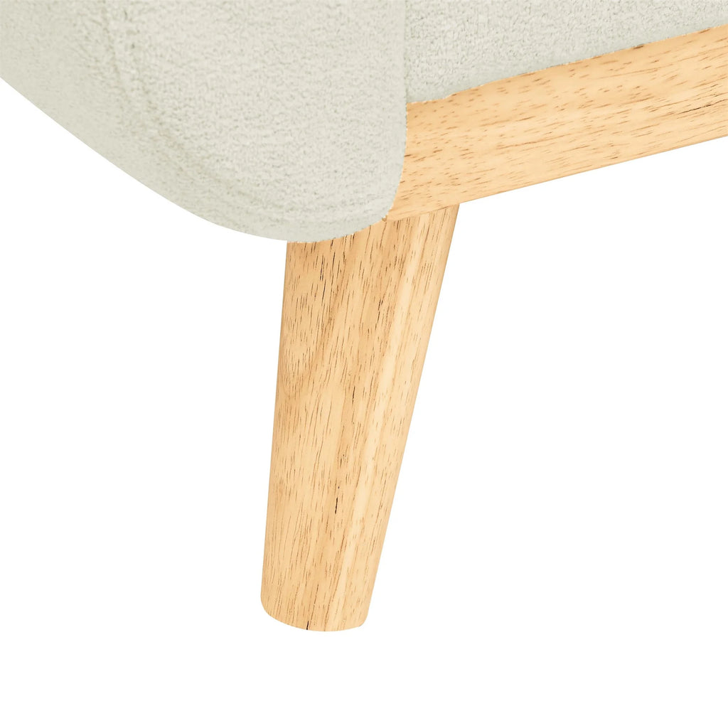 Aukfa 68" Small Sofa Couch Comfy Mid Century Modern Loveseat Sofa for Living Room Bedroom, Cream