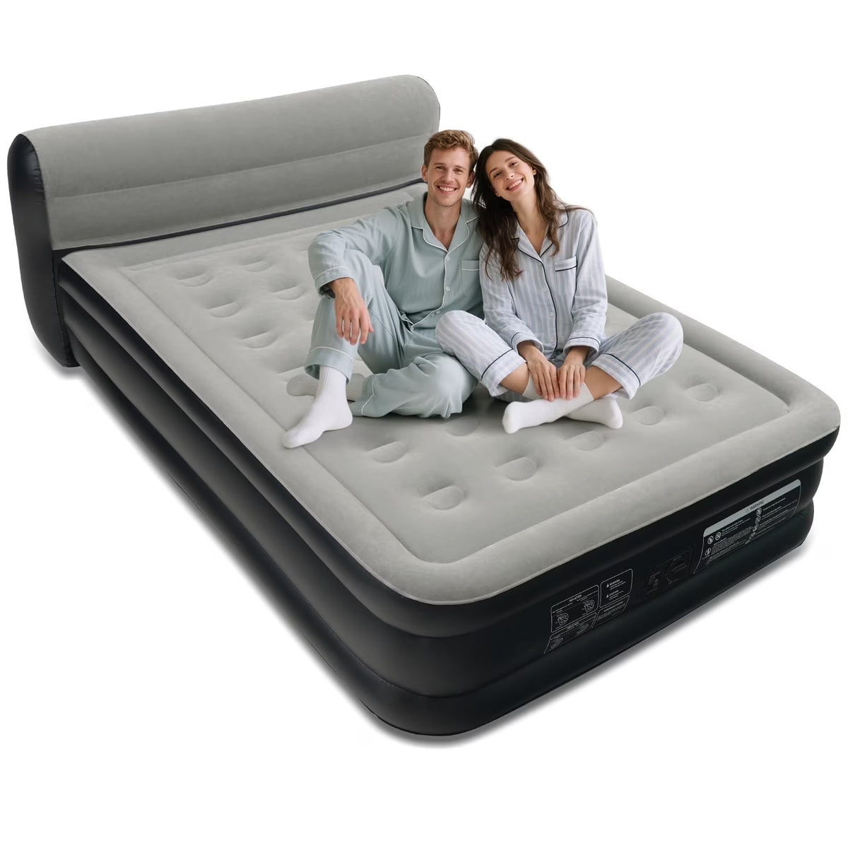 EGGORY King Size Air Mattress with Built-in Pump Inflatable Air Beds, Puncture-Resistant for Camping & Trip & Home