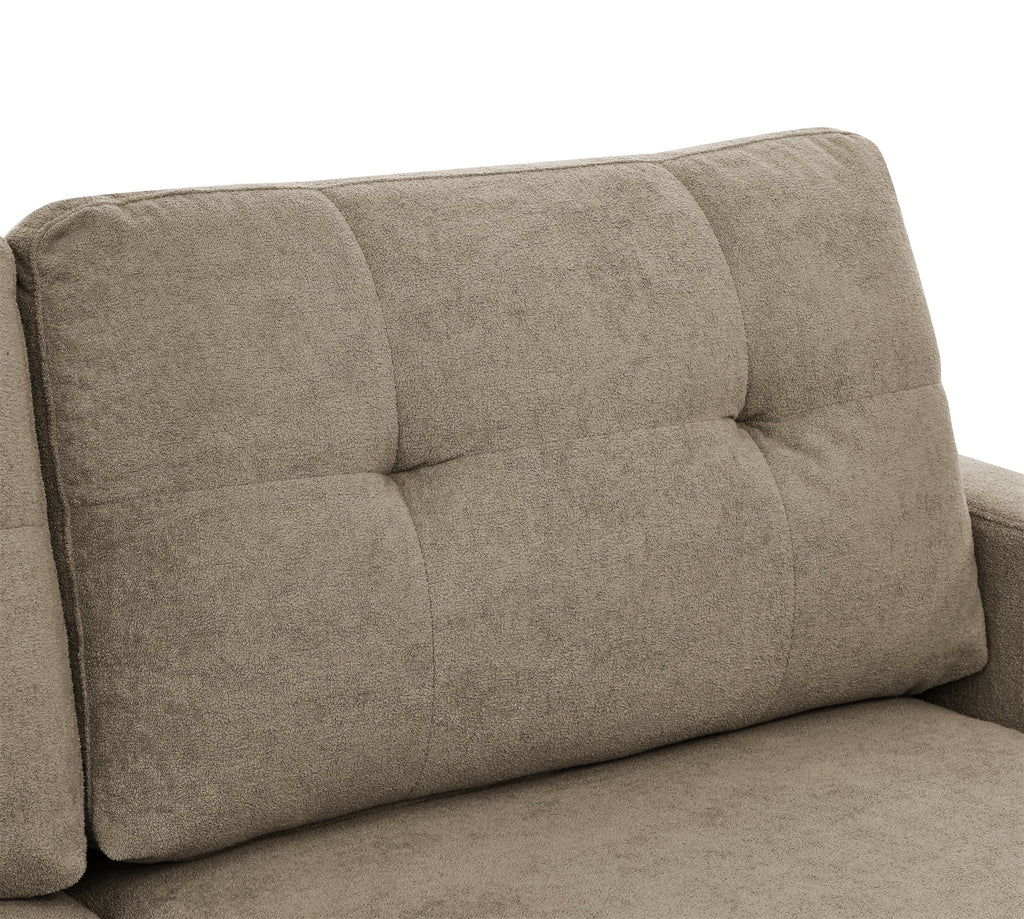 Aukfa 68" Small Sofa Couch Comfy Mid Century Modern Loveseat Sofa for Living Room Bedroom, Cream