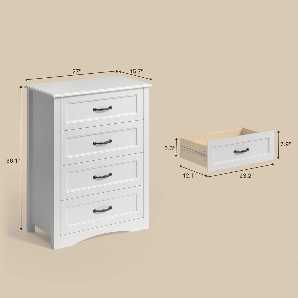 Dresser for Bedroom, Lofka 6-Drawer Wood Dresser with Anti-Tip Safety for Closet| Living Room