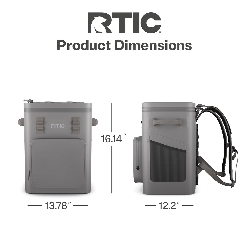 RTIC 24 Can Ultra-Tough Backpack Cooler, Leakproof Cooler, Waterproof Zipper, Navy
