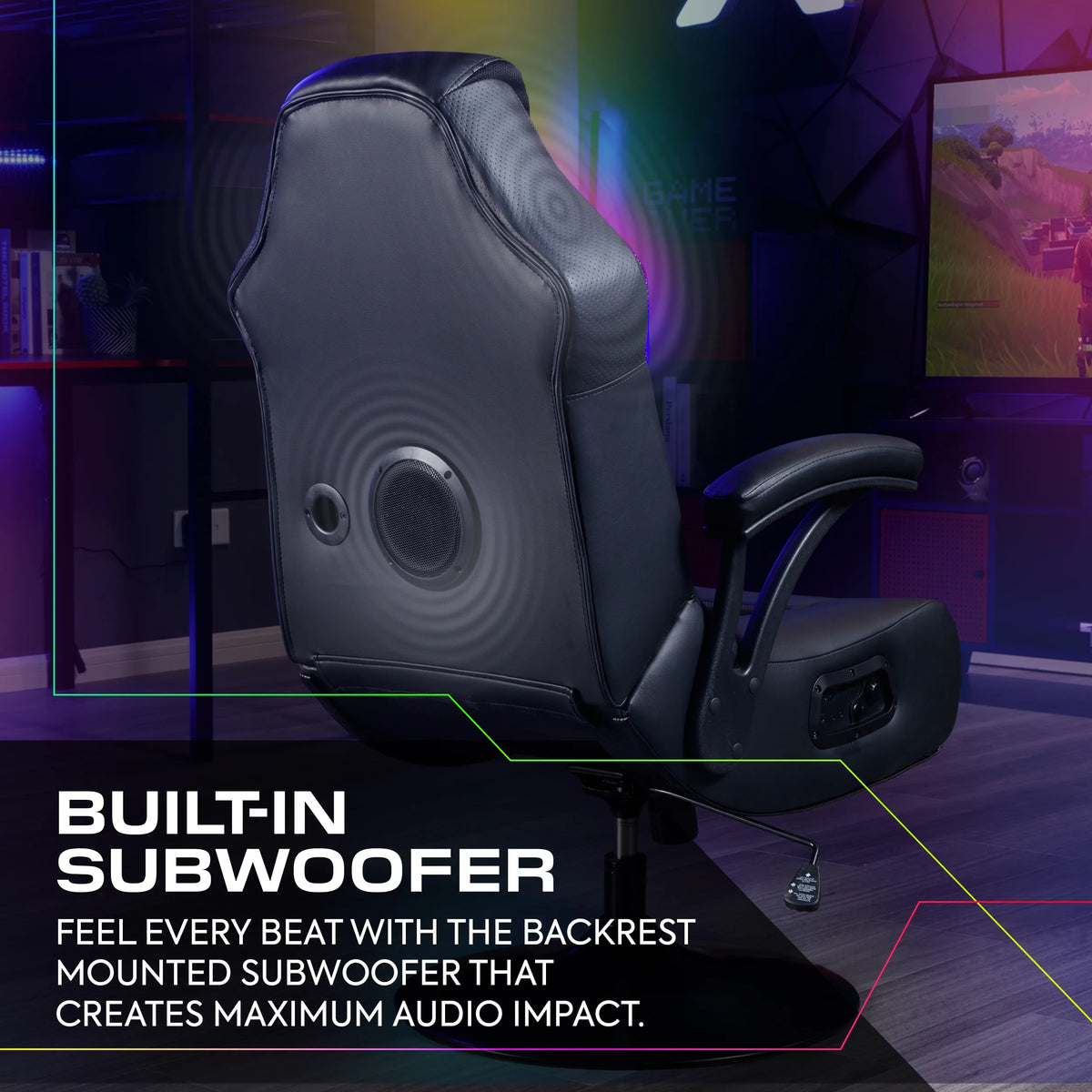 X Rocker Nemesis RGB Pedestal Gaming Chair, Black