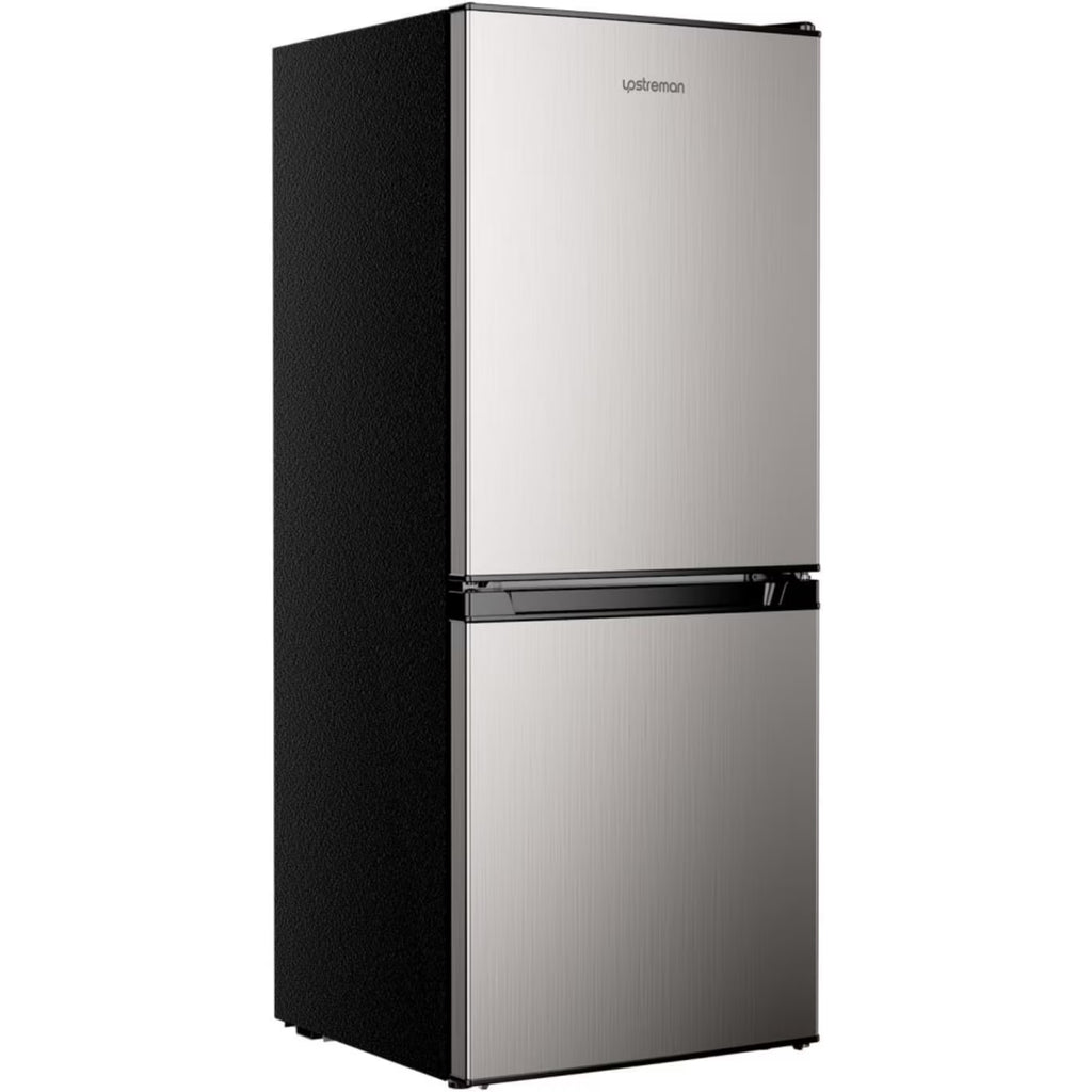 Upstreman 4.0 Cu.Ft Mini Fridge with Bottom Freezer, 2 Door Small Refrigerator with Adjustable Thermostat and Removable Glass Shelves for Bedroom, Dorm, Office, Apartment, Black BM40