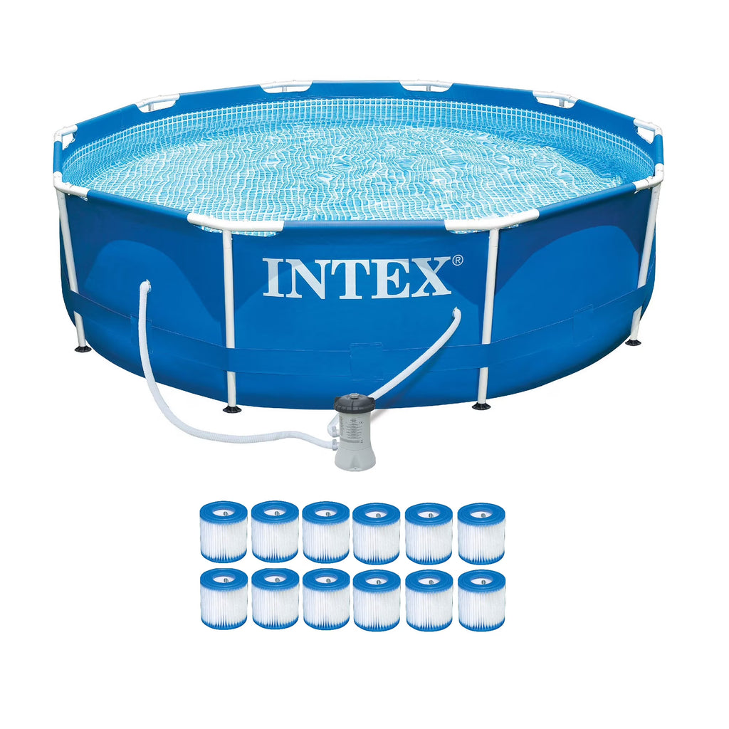 Intex Pool Kit w/ Intex 10 x 2.5-Ft Pool Set w/ Filter Pump w/  10-Ft Pool Cover