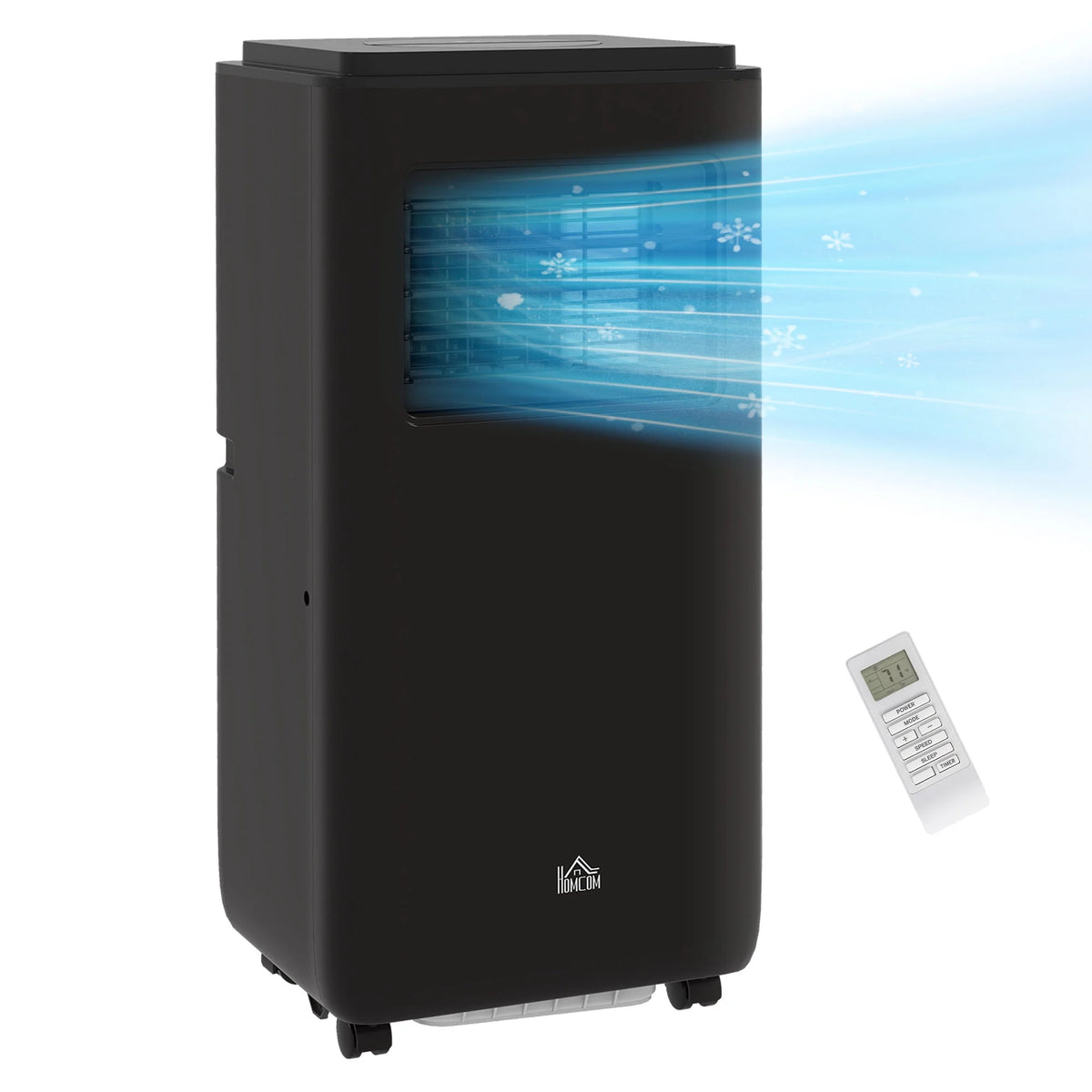 HOMCOM 8000 BTU 344 Sq Ft Portable Air Conditioner, Black