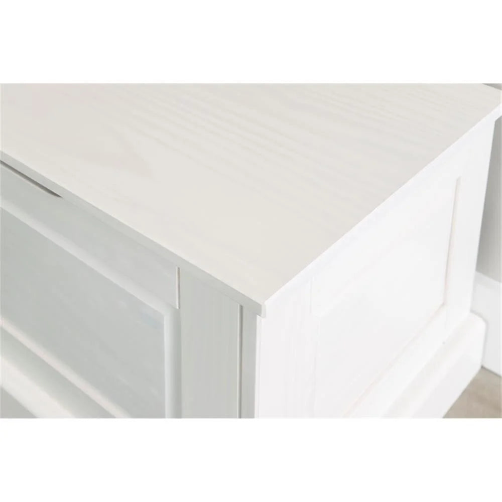 Pemberly Row Natural White Wood Nook With Green Polyester Fabric Cushions
