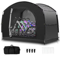 NAIZEA Large Bike Storage Tent, 47" Depth Storage for 6 Bikes Waterproof Outdoor Bicycle Cover, Lawn Mower Garden Tools Shed, Backyard Storage Room Tent Shelter W/Fixing Peg & Rop