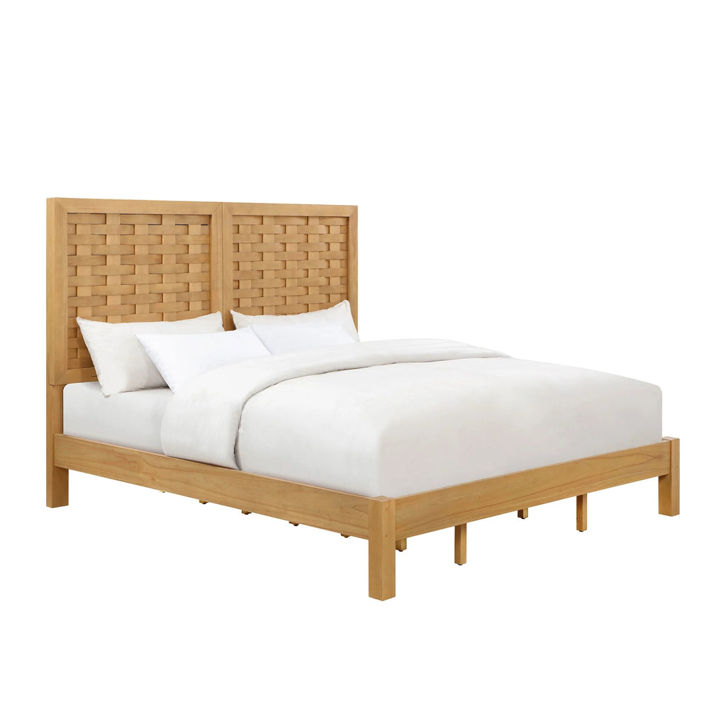 Better Homes & Gardens Bristol Queen Woven Bed, Natural Oak finish, by Dave & Jenny Marrs