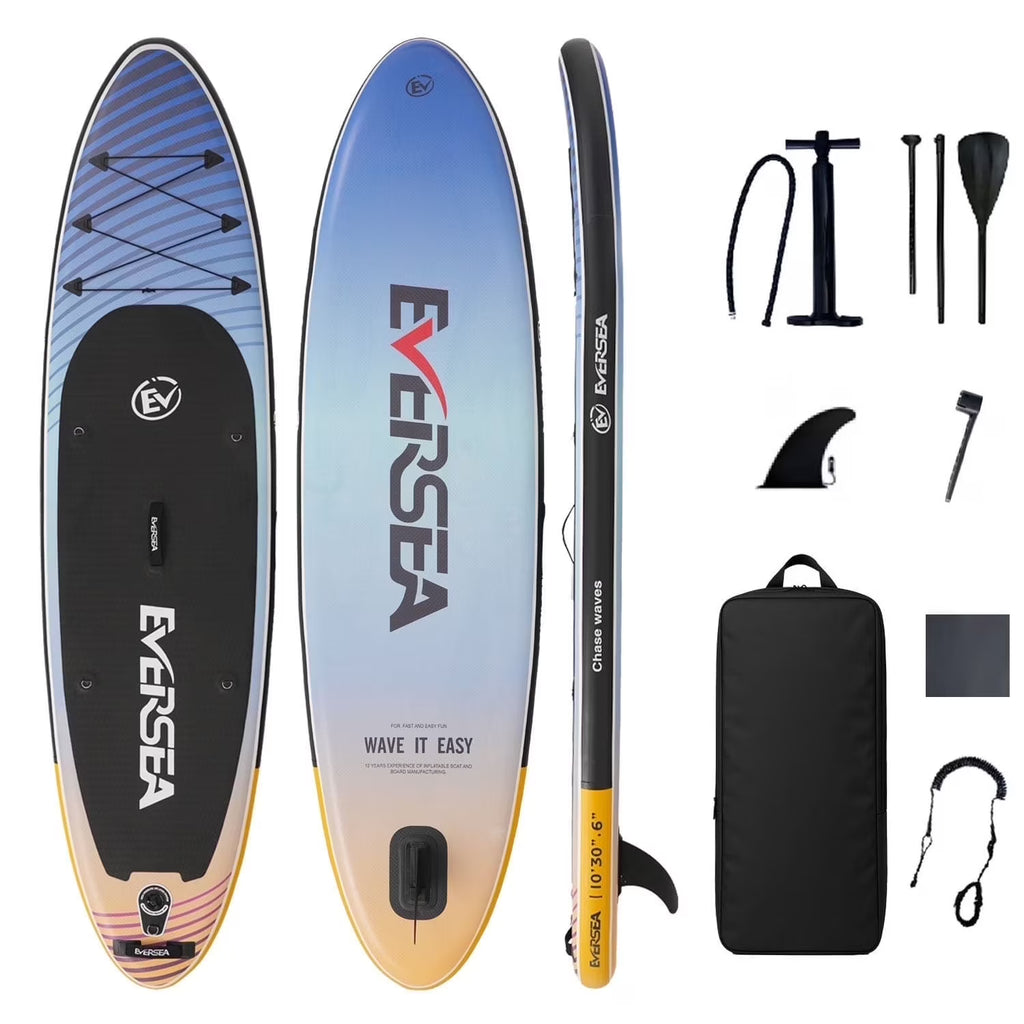 MSEASFREE 10' Inflatable Stand up Paddle Board,with Premium SUP Paddle Board Accessories,Non-Slip Comfort Deck for Youth & Adults