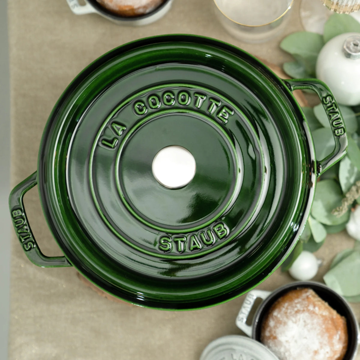 Staub Cast Iron 4-qt Round Cocotte - Matte Black