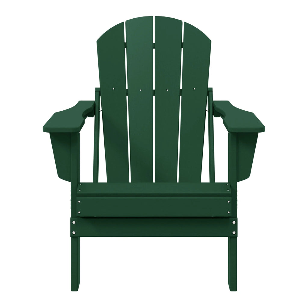 Westintrends Outdoor Folding HDPE Adirondack Chair, Patio Seat, Weather Resistant, Dark Brown