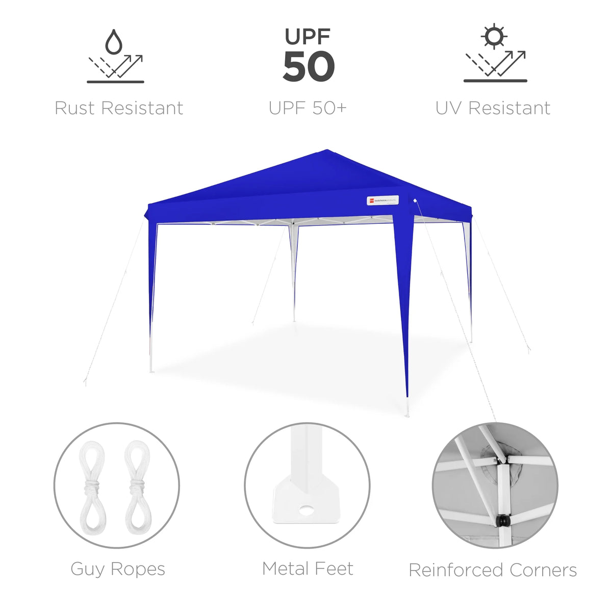 Best Choice Products 10x10ft Pop Up Canopy Outdoor Portable Adjustable Instant Gazebo Tent w/ Carrying Bag - White
