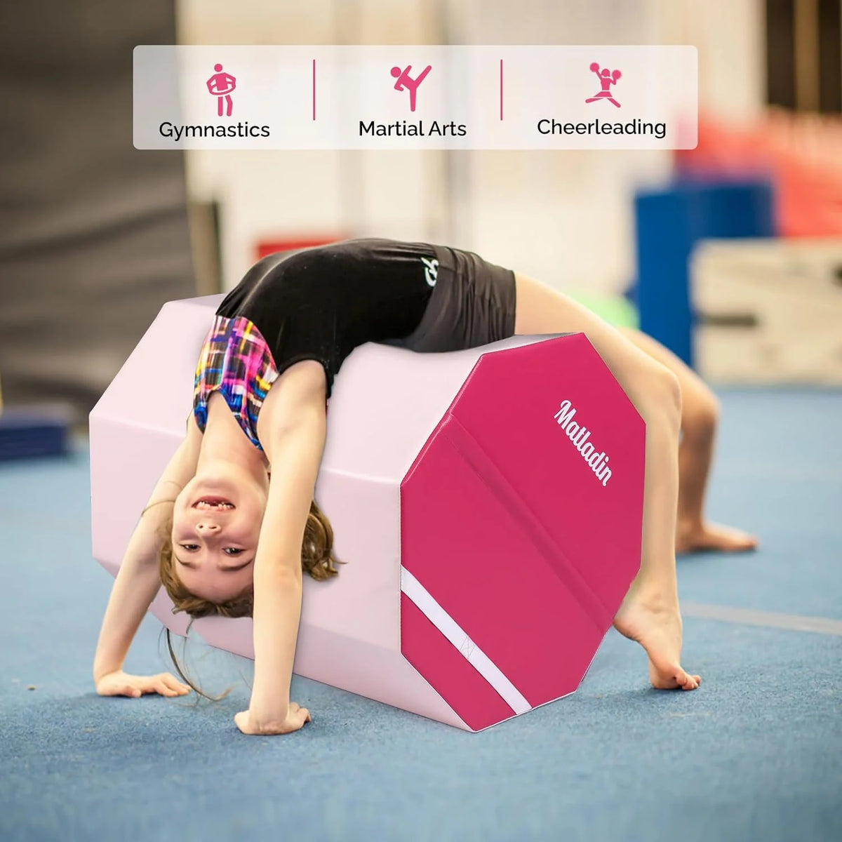 Matladin Octagon Gymnastics Skill Shapes, PVC Pink, 9.7 lb